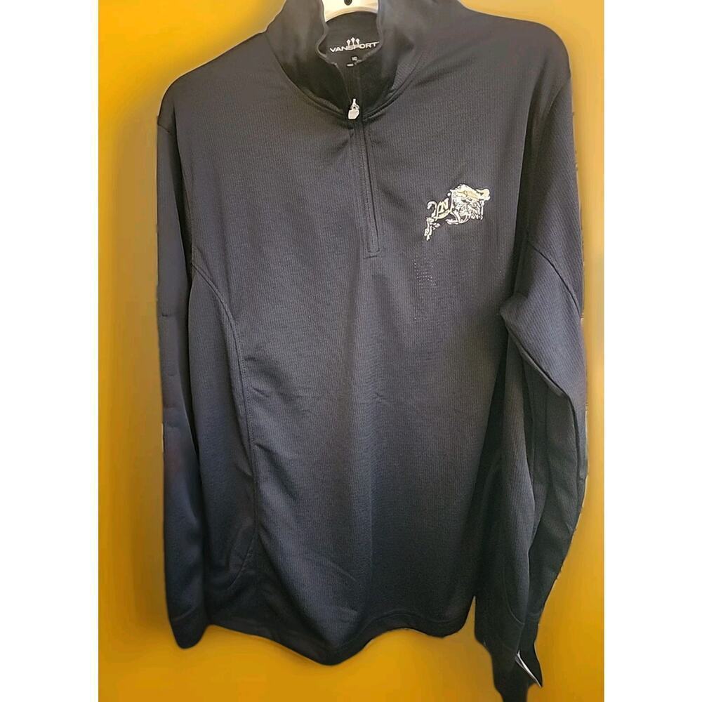 Navy Midshipmen Medium Long Sleeve 1/4 Zip Pullover Nwt A123 Excellent New Nice